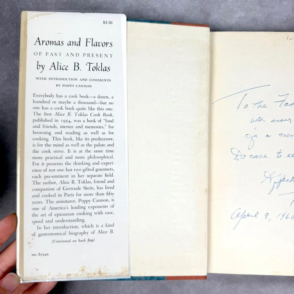 Aromas and Flavors of Past and Present Alice B Toklas 1958 Signed Poppy Cannon
